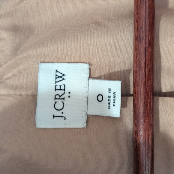 J. Crew Size 0 Camel Brown Wool Pea Coat With Zipper - Picture 2 of 4